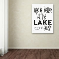 Védjegy Szépművészet 'Life's Better Lake' vászon művészete, Marcee Duggar