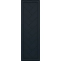 Ekena Millwork 12 W 29 H True Fit PVC Egyetlen Panel Heringbone Modern Style rögzített redőnyök, csillagtalan éjszakai kék