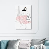 A Runway Avenue divat és a glam fali művészet vászon nyomtatványok „vásárlási megjelenése” ruhák - rózsaszín, fehér