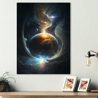 Designart Deep Space Planet Fusion IV vászon fali művészet