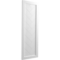 Ekena Millwork 12 W 28 H True Fit PVC Egyetlen Panel Heringbone Modern stílusú rögzített redőnyök, befejezetlen