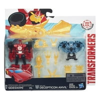 Transformers robotok álruhában megtévesztés vadász Sideswipe vs Mini-Con megtévesztés Üllő csomag