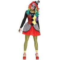 Fun World Inc. Freakshow bohóc Halloween ijesztő jelmez női, felnőtt, többszínű