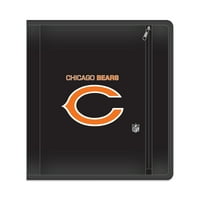 Chicago Bears cipzáras gyűrűs kötőanyag, lapkapacitás, 1,625 fémgyűrűk