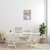 Stupell Industries kortárs emberek mintázott szívvonalak pop stílusú Wall Art, 20, tervezés: Ros Ruseva