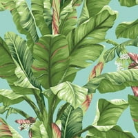 York Wallcoverings Tropics Banán Levél Kivehető Háttérkép