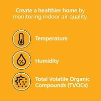 Kidde Plug-In intelligens szén-monoxid-érzékelő és beltéri levegőminőség-Monitor akkumulátoros biztonsági mentéssel