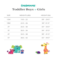 Garanimals baba és kisgyermek lány rövid ujjú póló, méretek hónapok-5T