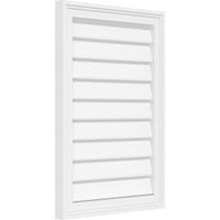 Ekena Millwork 40 W 42 h függőleges felületre szerelhető PVC Gable Vent: nem funkcionális, w 2 W 1-1 2 H Brickmould keret