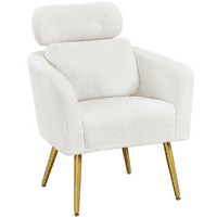 Easyfashion Bouble hordó ékezetes szék állítható fejtámlával, fehér