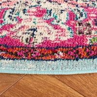Madison Joandra Vintage virágterület szőnyeg, Fuchsia Teal, 8 '8' kör
