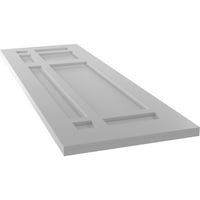 Ekena Millwork 12 W 51 H True Fit PVC San Juan Capistrano Mission Style Style RetiT Mount Redőnyök, alapozva