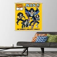 Kiss and Marvel - Cover Wall plakát fa mágneses kerettel, 22.375 34
