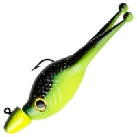 Sztrájk király Mr. Crappie Scizzor Shad Jig szmoking Fekete Chartreuse 16. oz