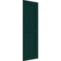 Ekena Millwork 12 W 54 H True Fit PVC Két egyenlő sík paneles redőny, termikus zöld