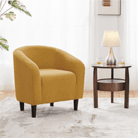Easyfashion kárpitozott hordó ékezetes szék, mustársárga