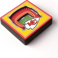 Youthefan NFL Kansas City Chiefs 3D Stadiumview mágnes