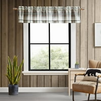 Eddie Bauer Alder Plaid Grey Pole Top Valance