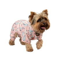 Élénk élet, kutya- és macskaruhák, újdonság nyomtatott háziállat pizsama, rózsaszín, S