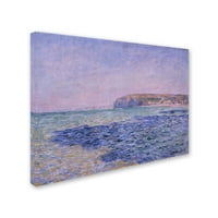 Védjegy Képzőművészet 'Árnyékok a tengeren A sziklák a Pourville' Canvas művészete, Monet