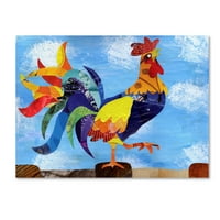 Védjegy Képzőművészet „Színes kakas” vászon művészete: Artpoptart