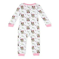 Minnie Mouse Baby és kisgyermek lány, egy darabból álló pizsama, 9M-5T méretek