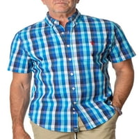 S. Polo Assn férfi rövid ujjú kockás ing