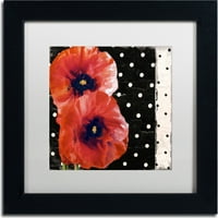 Védjegy Képzőművészet Scarlet Poppies II Canvas Art by Color Bakery, White Matte, Fekete Frame