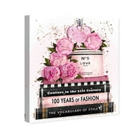 Divatkönyvek és szerelmi divat és glam fal art nyomtatás rózsaszín 30x36