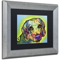 Védjegy Képzőművészet Beagle vászon művészete: Dean Russo, fekete matt, ezüst keret