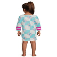 Barbie kisgyermek lányok ¾ ujjú pizsamás ruha, méretek 2T-5T
