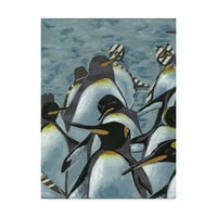 Jennifer Rutledge, a Penguins I 'Canvas művészete Képzőművészeti Képzőművészeti Képzőművészet