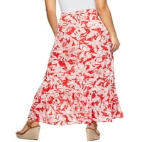 Sofia Jeans by Sofia Vergara Print Waterfall Maxi szoknya, női