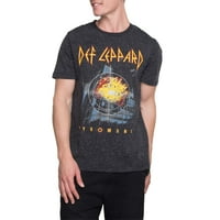 Def Leppard póló nagy grafikus piromania logó fekete férfi sáv póló 2xl