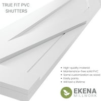 Ekena Millwork 12 W 65 H True Fit PVC Egyetlen X-Board Farmhouse rögzített redőnyök, mazsolarna