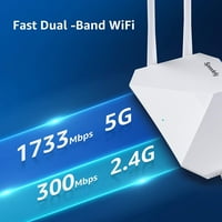 Gigabit Wifi Router, kettős sávos intelligens vezeték nélküli útválasztó, Speedefy AC Mu-Mimo és külső antennák az erős jelhez