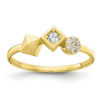 Primal Gold Karat sárga arany köbös cirkónium gyűrű