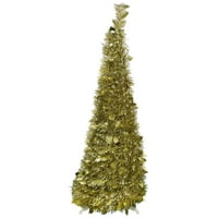 4 'arany talmi pop-up mesterséges karácsonyfa, nem világít
