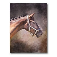 Designart „A Brown Horse” parasztház vászonja fali művészete nyomtatása