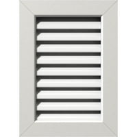 Ekena Millwork 18 W 34 H téglalap Gable Vent funkcionális, PVC Gable szellőzőnyílás 1 4 lapos díszítéssel