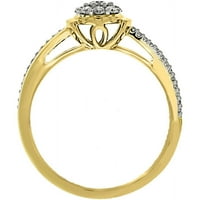 Carat T.W Diamond 10KT kéttónusos ígéretgyűrű