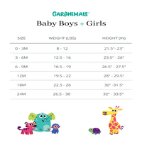 Garanimals kislányok fodros rövidnadrág, méret 0- hónap