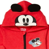 Disney Mickey Mouse Baby Boy Cosplay kapucnis, póló és rövidnadrág-készlet, 3 darab, méret 0 3 hónap