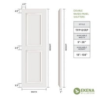 Ekena Millwork 15 W 55 H True Fit PVC Két egyenlő emelt panel redőny, Hailstorm szürke