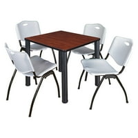 Regency Kee tér Cherry Breakroom asztal egymásra rakható székekkel