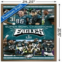 Trendek Nemzetközi NFL Philadelphia Eagles - Emlékmű Super Bowl LII - Celebration Wall poszter 24.25 35.75 .75 Bronz keretes