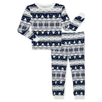 Jolly Jammies Fair Isle Stripe illesztő család karácsonyi pizsama szett