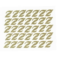 Papír arany kisbetű z Script matricák, 35 matrica
