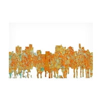 Marlene Watson 'Springfield Illinois Skyline Rust' vászon művészet