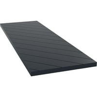 Ekena Millwork 15 W 36 H True Fit PVC átlós slat modern stílusú rögzített redőnyök, csillagtalan éjszakai kék